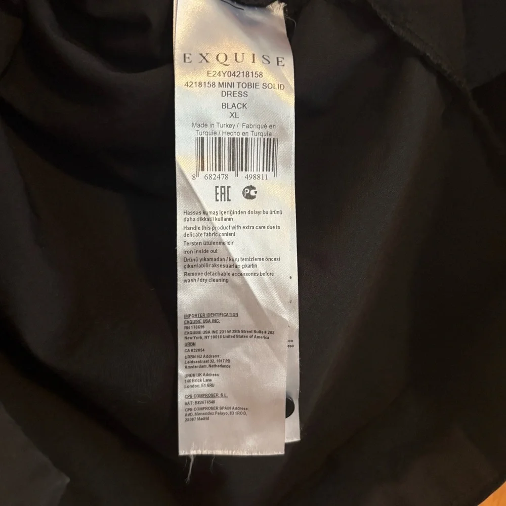 Anthropologie Exquise Tobie Mini Shirt Dress Black Pintuck Poplin XL - Picture 4 of 7